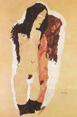 Egon Schiele Two Reclining Girls (mk12)